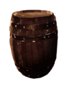 Skeleton Wooden Barrel